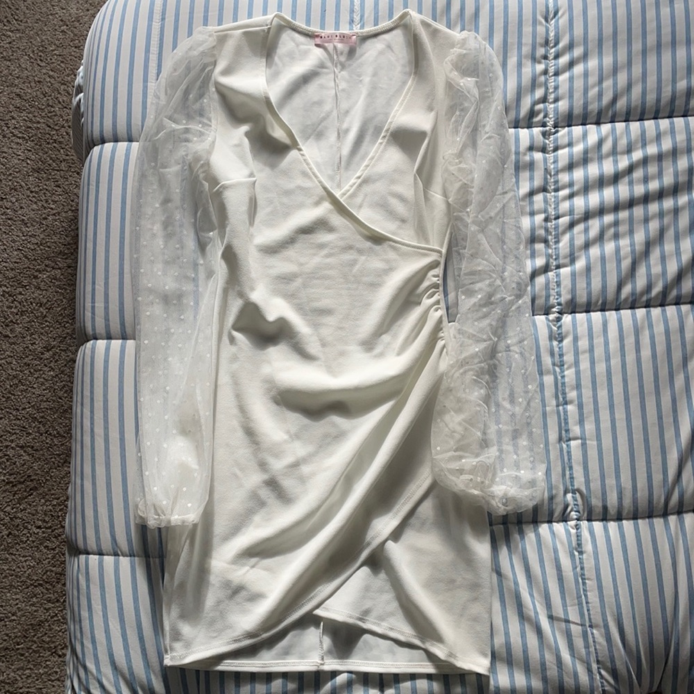 White Long Sleeve Dress